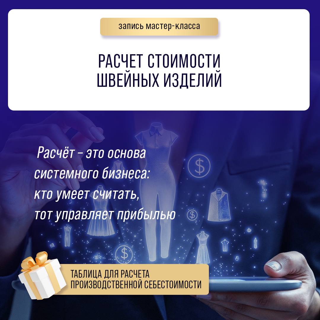 Запись мастер-класса: "Расчет стоимости швейных изделий"